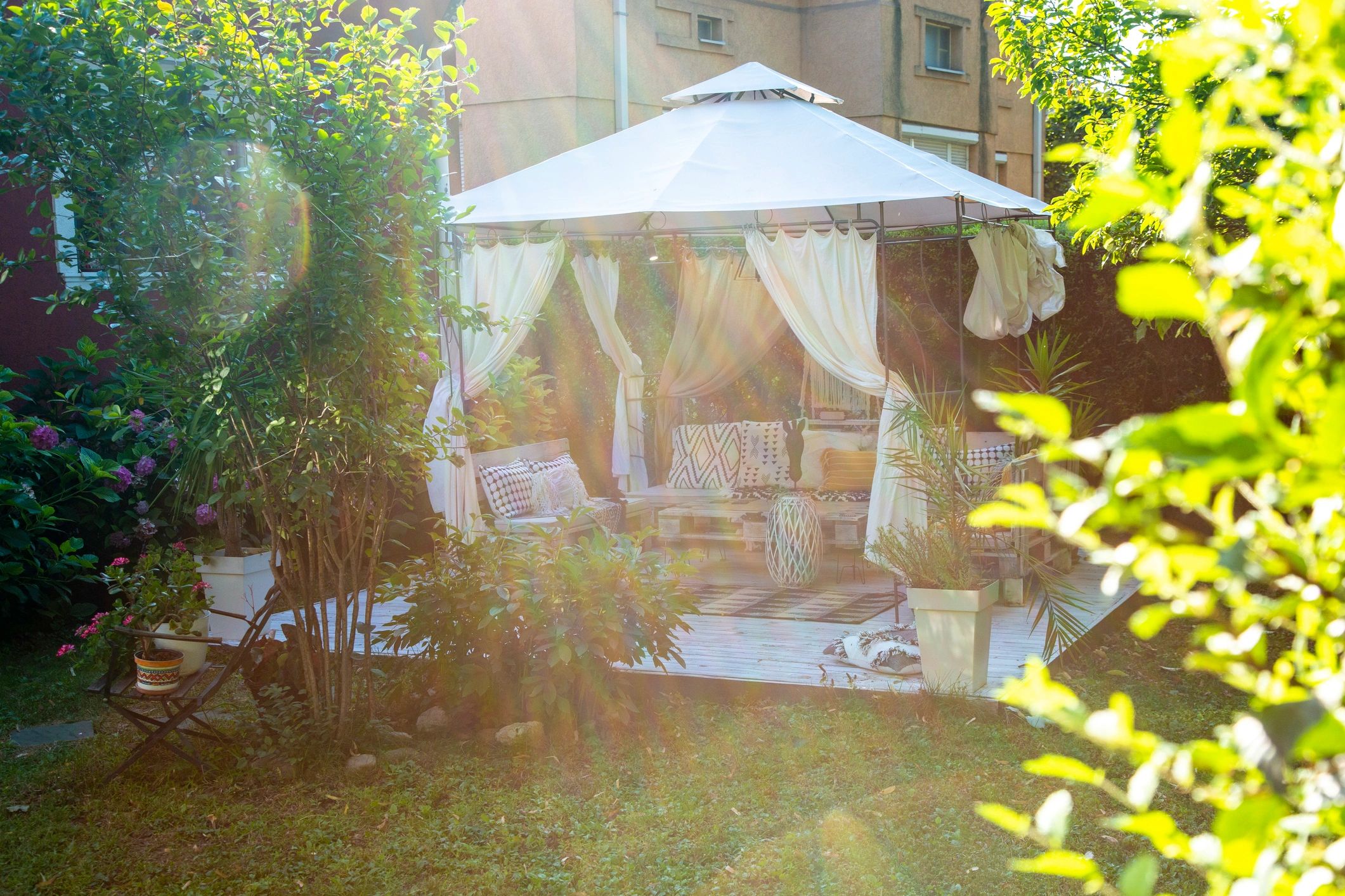 Private outdoor setting at an estate-style home
