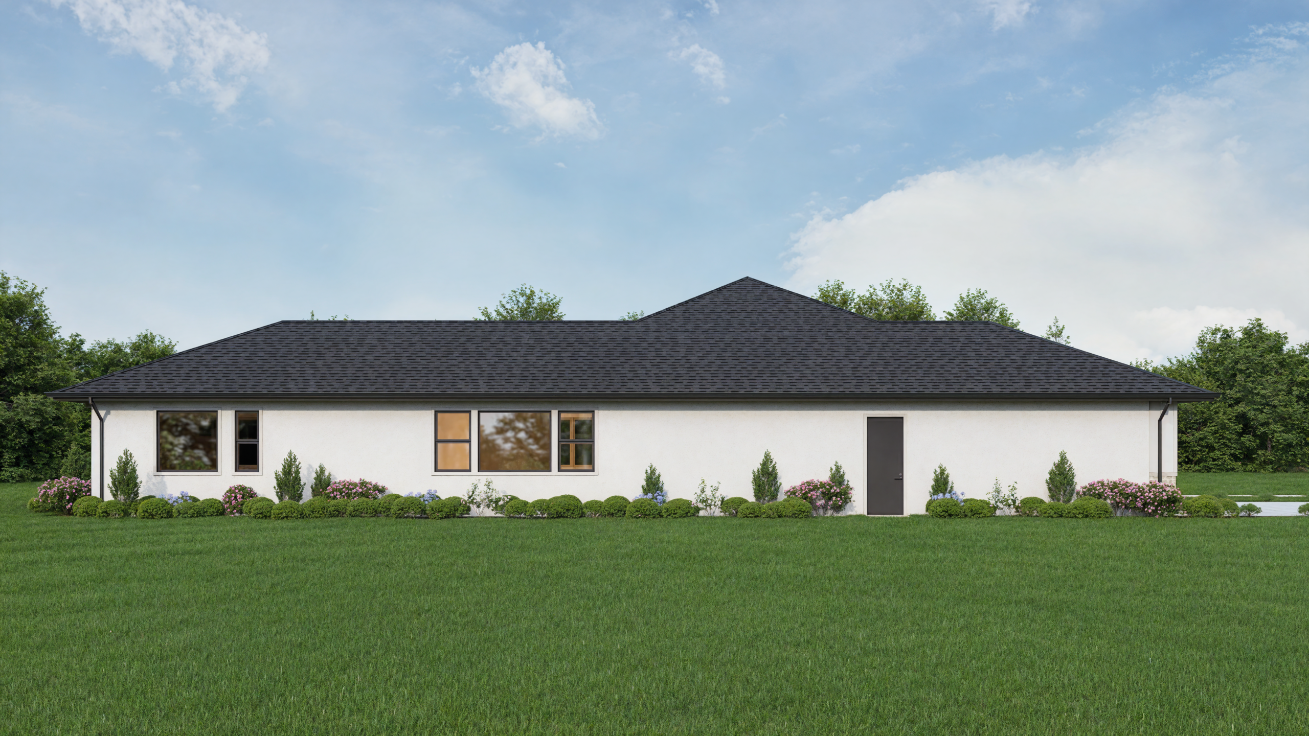 Plan One elevation rendering at Brady Estates