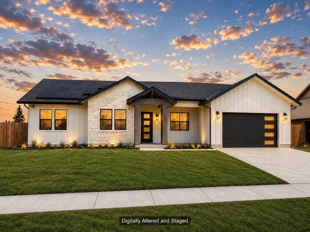 Lot 3 new construction home for sale in Roseville, CA at Brady Estates — Plan 1-A front exterior, 1780 Agave Ct (digitally staged)